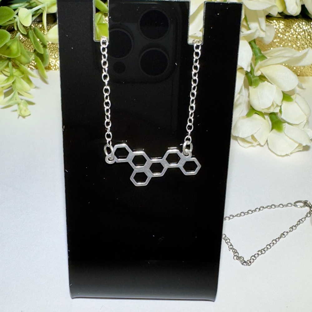 Beehive Honeycomb Stationary Pendant Sterling Sil… - image 6